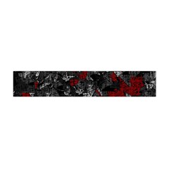 Gray And Red Decorative Art Flano Scarf (mini)