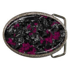 Magenta And Gray Decorative Art Belt Buckles by Valentinaart