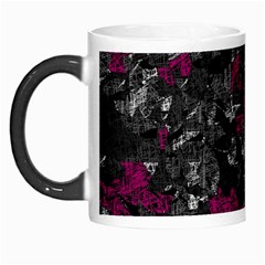 Magenta And Gray Decorative Art Morph Mugs by Valentinaart