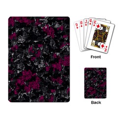 Magenta And Gray Decorative Art Playing Card by Valentinaart