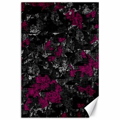 Magenta And Gray Decorative Art Canvas 24  X 36  by Valentinaart