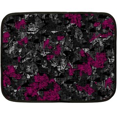 Magenta And Gray Decorative Art Fleece Blanket (mini) by Valentinaart