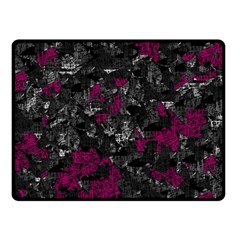 Magenta And Gray Decorative Art Double Sided Fleece Blanket (small) 