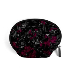 Magenta And Gray Decorative Art Accessory Pouches (small)  by Valentinaart