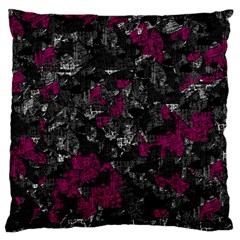 Magenta And Gray Decorative Art Large Flano Cushion Case (two Sides) by Valentinaart