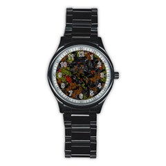 Autumn Colors  Stainless Steel Round Watch by Valentinaart