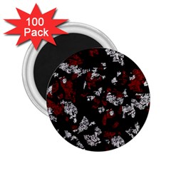 Red, White And Black Abstract Art 2 25  Magnets (100 Pack)  by Valentinaart