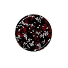 Red, White And Black Abstract Art Hat Clip Ball Marker (4 Pack) by Valentinaart