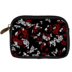 Red, White And Black Abstract Art Digital Camera Cases by Valentinaart