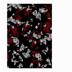 Red, White And Black Abstract Art Small Garden Flag (two Sides) by Valentinaart