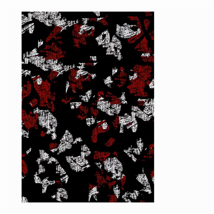 Red, white and black abstract art Small Garden Flag (Two Sides)