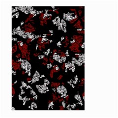 Red, White And Black Abstract Art Large Garden Flag (two Sides) by Valentinaart