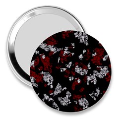 Red, White And Black Abstract Art 3  Handbag Mirrors by Valentinaart