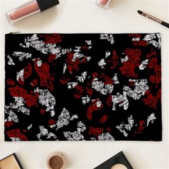 Red, White And Black Abstract Art Cosmetic Bag (xxl)  by Valentinaart