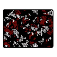 Red, White And Black Abstract Art Double Sided Fleece Blanket (small) 