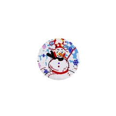 Snowman 1  Mini Buttons by Valentinaart