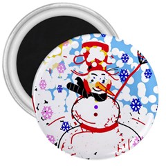 Snowman 3  Magnets