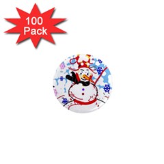 Snowman 1  Mini Magnets (100 Pack)  by Valentinaart