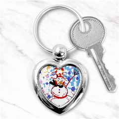 Snowman Key Chains (heart)  by Valentinaart