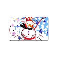 Snowman Magnet (name Card) by Valentinaart