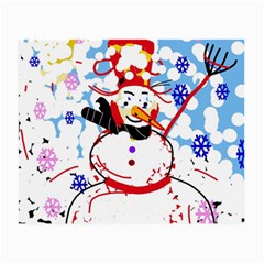 Snowman Small Glasses Cloth by Valentinaart