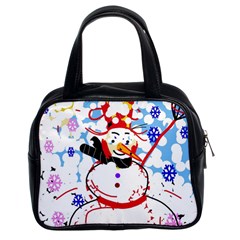 Snowman Classic Handbags (2 Sides) by Valentinaart