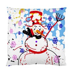 Snowman Standard Cushion Case (two Sides) by Valentinaart