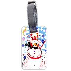 Snowman Luggage Tags (two Sides) by Valentinaart