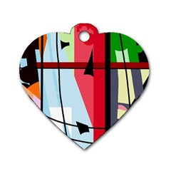 Window Dog Tag Heart (one Side) by Valentinaart