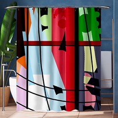 Window Shower Curtain 60  X 72  (medium)  by Valentinaart