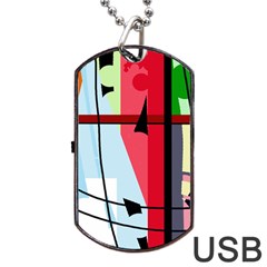 Window Dog Tag Usb Flash (one Side) by Valentinaart