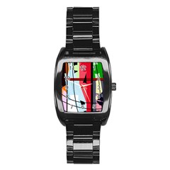 Window Stainless Steel Barrel Watch by Valentinaart