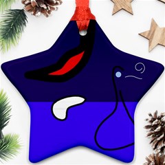 Night Duck Ornament (star)  by Valentinaart