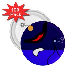 Night Duck 2 25  Buttons (100 Pack)  by Valentinaart