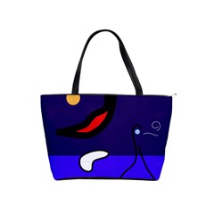 Night Duck Shoulder Handbags by Valentinaart