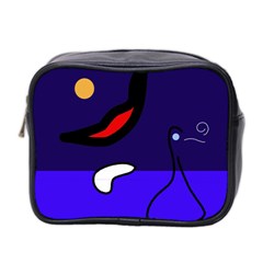 Night Duck Mini Toiletries Bag 2-side by Valentinaart