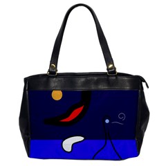 Night Duck Office Handbags by Valentinaart