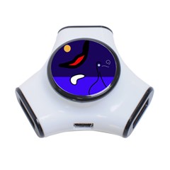 Night Duck 3-port Usb Hub by Valentinaart