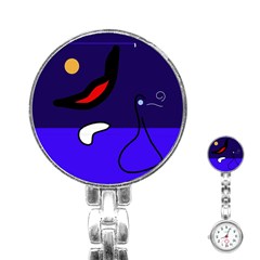 Night Duck Stainless Steel Nurses Watch by Valentinaart