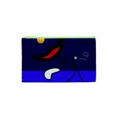 Night Duck Cosmetic Bag (xs) by Valentinaart