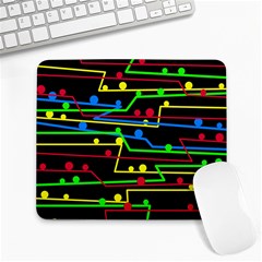 Stay In Line Large Mousepads by Valentinaart