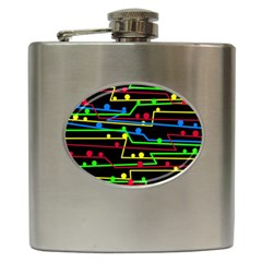 Stay In Line Hip Flask (6 Oz) by Valentinaart