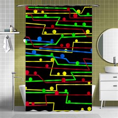 Stay In Line Shower Curtain 48  X 72  (small)  by Valentinaart