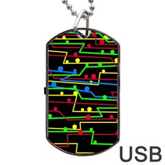 Stay In Line Dog Tag Usb Flash (one Side)