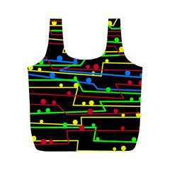 Stay In Line Full Print Recycle Bags (m)  by Valentinaart