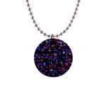 Purple galaxy Button Necklaces Front