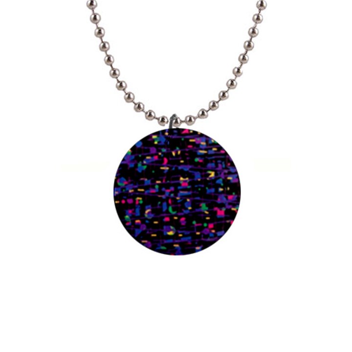 Purple galaxy Button Necklaces