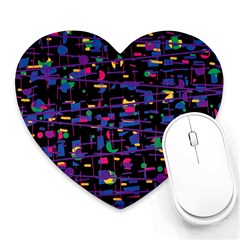 Purple Galaxy Heart Mousepads by Valentinaart