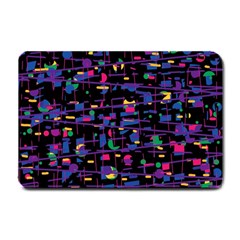 Purple Galaxy Small Doormat  by Valentinaart