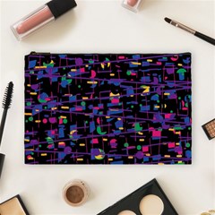 Purple Galaxy Cosmetic Bag (large)  by Valentinaart